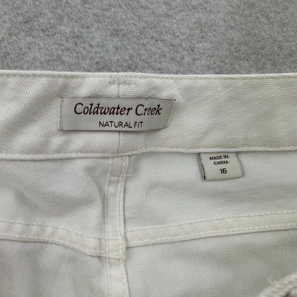 Coldwater Creek Jeans Womens 16 White Natural Fit Straight Leg Stretch Everyday - Picture 8 of 13